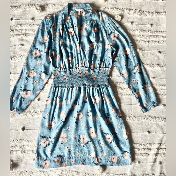 Rebecca Taylor Daniella Blue Floral Silk Dress size 10 - Picture 4 of 15